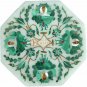 4"x4"x2" Marble Jewelry Organizer Malachite Inlay Gemstone Floral Veterans Gifts