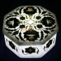 4"x4"x2" Marble Jewelry Organizer Malachite Inlay Gemstone Floral Veterans Gifts
