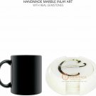 Precious Stone Marble Round Coaster Set Inlay Handmade Art Kitchen Decor E2003 Precious Stone Marble Round Coaster Set Inlay Handmade Art Kitchen Decor E2003