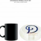 Lapis Lazuli Inlay White Marble Coaster Set Hallway Kicthen Decorative Gif E2004