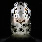 6" Marble White Idol Ganesha Sculpture Semi Precious Floral Thanksgiving Gifts