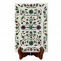 9"x6" Multi Marble Decorative Tray Creative Inlay Work Kitchen Decor Gift H4609
