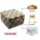 5"x5" Natural Marble Jewelry Vanity Box Filigree Inlaid Work Decorative Gift Art 5"x5" Natural Marble Jewelry Vanity Box Filigree Inlaid Work Decorative Gift Art