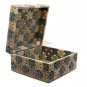 5"x5" Natural Marble Jewelry Vanity Box Filigree Inlaid Work Decorative Gift Art