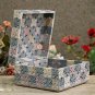 5"x5" Natural Marble Jewelry Vanity Box Filigree Inlaid Work Decorative Gift Art