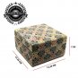 5"x5" Natural Marble Jewelry Vanity Box Filigree Inlaid Work Decorative Gift Art