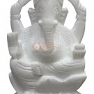 6" Marble White Handmade Idol Ganesha Ji Sculpture Decorative Housewarming Gifts 6" Marble White Handmade Idol Ganesha Ji Sculpture Decorative Housewarming Gifts