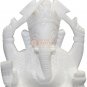 6" Marble White Handmade Idol Ganesha Ji Sculpture Decorative Housewarming Gifts