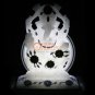 6" Marble Idol Ganesha Blessing Sculpture Lapis Inlay Floral Art Good Luck Gifts