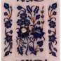 4"x6" Marble White Food Serving Tray Lapis Inlay Marquetry Floral Gemstone Arts