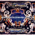 Marble Center Dining Table Top Lapis Lazuli Pietradura Inlay Outdoor Decor H5620