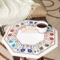 Marble Bistro Table 15"x15" Carnelian Semi Precious Pietradura Floral Art Decor