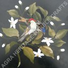 15" Black Marble Console Coffee Table Top Bird Marquetry Inlay Home Decor H4696A 15" Black Marble Console Coffee Table Top Bird Marquetry Inlay Home Decor H4696A