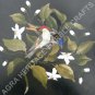 15" Black Marble Console Coffee Table Top Bird Marquetry Inlay Home Decor H4696A