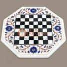 Marble Chess Board Playroom Table Top with Multi Color Stones Inlay Living Decor Marble Chess Board Playroom Table Top with Multi Color Stones Inlay Living Decor