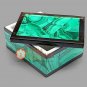 Random Art Jewelry Storage Box Malachite Inlaid Stone Work Loves One Gift Her