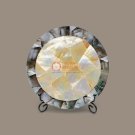 Modern Marble Round Food Serving Plate Mop Inlaid Mosaic Collectible Gift Decor