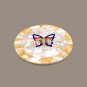 Modern Real Stone Marble Serving Plate Collectible Butterfly Art Gift Loves One