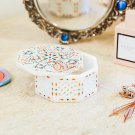 Marble White Handmade Collectible Jewelry Customize Box Multi Stone Mosaic Decor