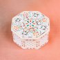Marble White Handmade Collectible Jewelry Customize Box Multi Stone Mosaic Decor