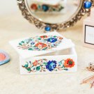 Jewellery Box Jewel Cases Marble Inlay Jewelry Ring Box Mini Gem Boxes Decor Art