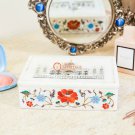 Jewelry Box Marble Inlay Keepsake Box Handmade Decorative Box for Jewelry Decor