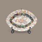 Mother Of Pearls Inlaid Real Art Serving Tray Mosaic Gemstone Art Kitchen Decor