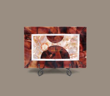 Random Art Marble Food Serving Tray Mop Inlaid Stone Art Collectible Gifts Decor