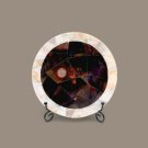 Marble Handmade Serving Plate Collectible Mop Gemstone Mosaic Art Kitchen Decor Marble Handmade Serving Plate Collectible Mop Gemstone Mosaic Art Kitchen Decor