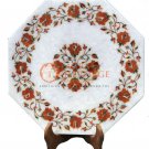 12" Marble Coffee Center Table Top Carnelian Inlay Christmas Special Decor E126
