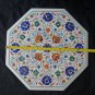 18" Marble Lapis Lazuli Table Dining Top Rare Hakik Turquoise Flower Decor Gifts