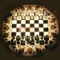 13"x13" Marble White Chess Mosaic Table Top Pauashell Inlay Art Columbus Gift