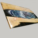 Wooden Handmade Epoxy Black Resin River Dining Table Top Collectible Furniture Wooden Handmade Epoxy Black Resin River Dining Table Top Collectible Furniture
