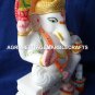Marble Color Lord Ganesha Deities Sculpture Hand Painted Art Best New Year Gift