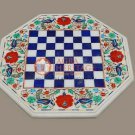 Marble Chess Board Octagonal with Marble Made Stone Inlay work Pietradura Art