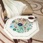 White Marble Bedside Counter Table Top Semi Precious Inlay Stone Art Patio Decor