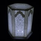 Marble Electric Night Table Lamp Lattice Design Hand Carved Home Gifts Decor