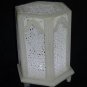 Marble Electric Night Table Lamp Lattice Design Hand Carved Home Gifts Decor