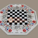 Marble Chess Board Coffee Table Top Inlay Taj Mahal Floral Design Living Decor Marble Chess Board Coffee Table Top Inlay Taj Mahal Floral Design Living Decor