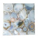 Square Agate Stone Table ,Gray Agate Square Table Top, Square Agate Table, Decor