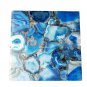 Square Blue Agate Stone Cafeteria Table Top Gemston Art  Home & Living Decor