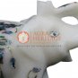 3" Marble White Elephant Statue Pauashell Inlaid Floral Art Thanksgiving Gift