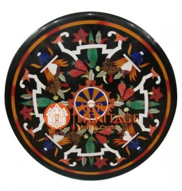 Marble Outdoor Coffee Dining Table Top Parrot Inlay Design Furniture Decor H447