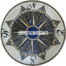 Italian Antique Marble Custom Dining Table Wheel Art Mosaic Inlay Living H3893