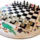 24" White Round Marble Chess Coffee Table Parrot Inlay With Floral Decor H4462 24" White Round Marble Chess Coffee Table Parrot Inlay With Floral Decor H4462