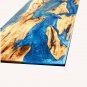 Epoxy Table Dine Sofa Center Blue Resin Live Edge Designer Furniture Patio Decor