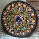 36" Marble Black Dining Outdoor Table Top Inlay Marquetry Italian Decor H1972A 36" Marble Black Dining Outdoor Table Top Inlay Marquetry Italian Decor H1972A