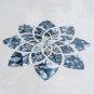 18" Marvelous Marble Coffee Table With White Top Inlay Floral Design Decor E1033