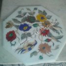 24"x24" Inch White Marble Coffee Table Top Birds Marquetry Patio Garden Table 24"x24" Inch White Marble Coffee Table Top Birds Marquetry Patio Garden Table