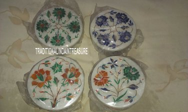 Marble Jewelry Box Real Stone Inlay Pietradure Work Decor Ramzan Gifts Box
